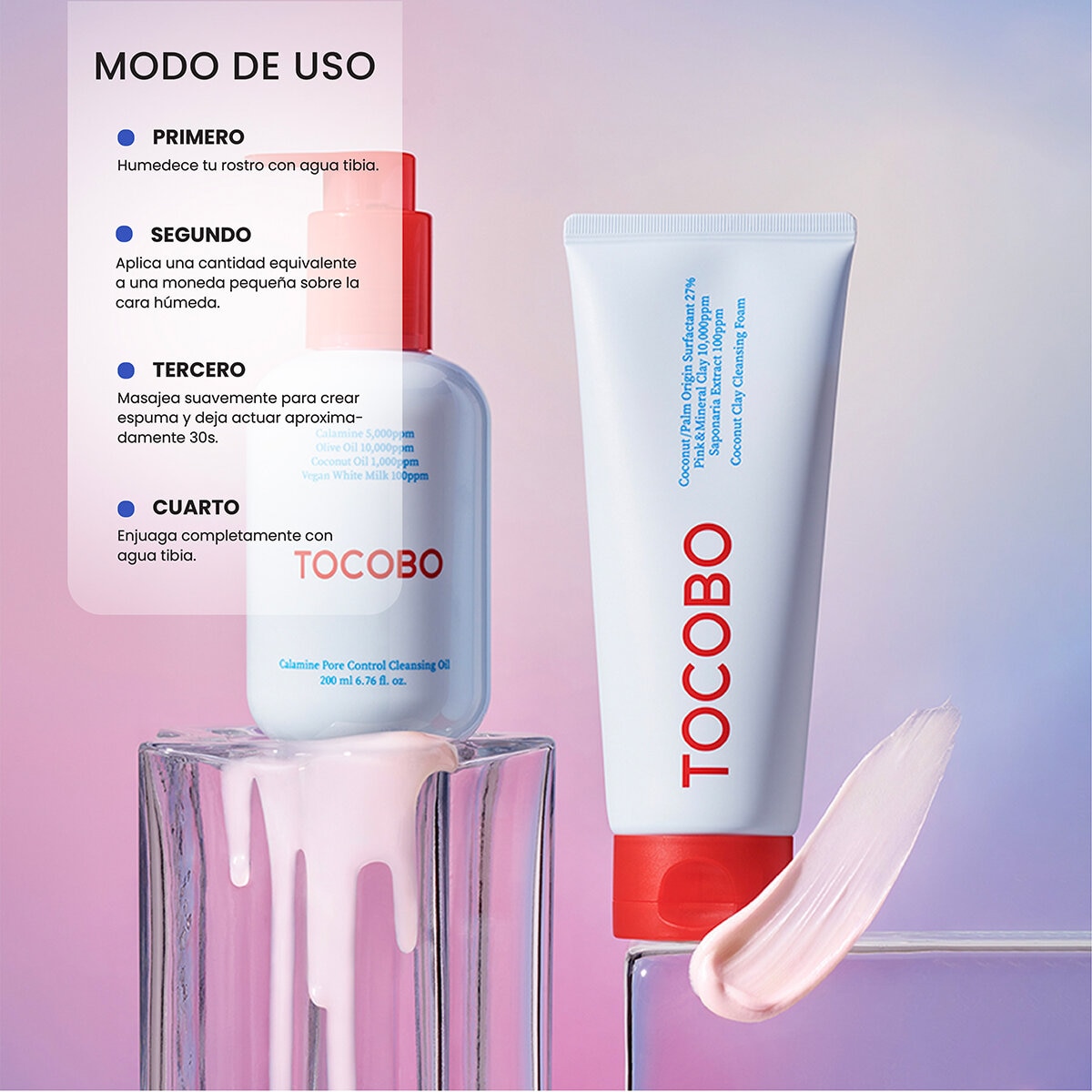 Tocobo Limpiador Facial de 2 pasos, Aceite y Limpiador