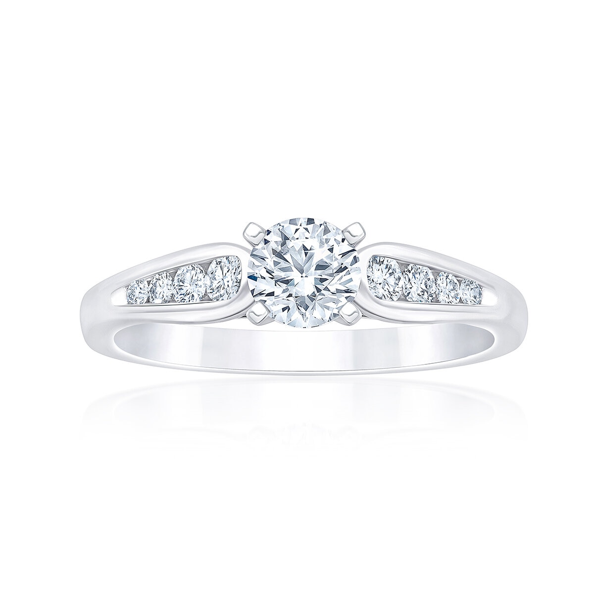 Anillo de Compromiso, .75ctw Diamantes, Oro Blanco 14K Anillo de Compromiso, .75ctw Diamantes, Oro Blanco 14K
