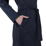 Shyla, Gabardina Tradicional con Cinturón y Charreteras, para Dama, Color Azul Marino, Varias Tallas