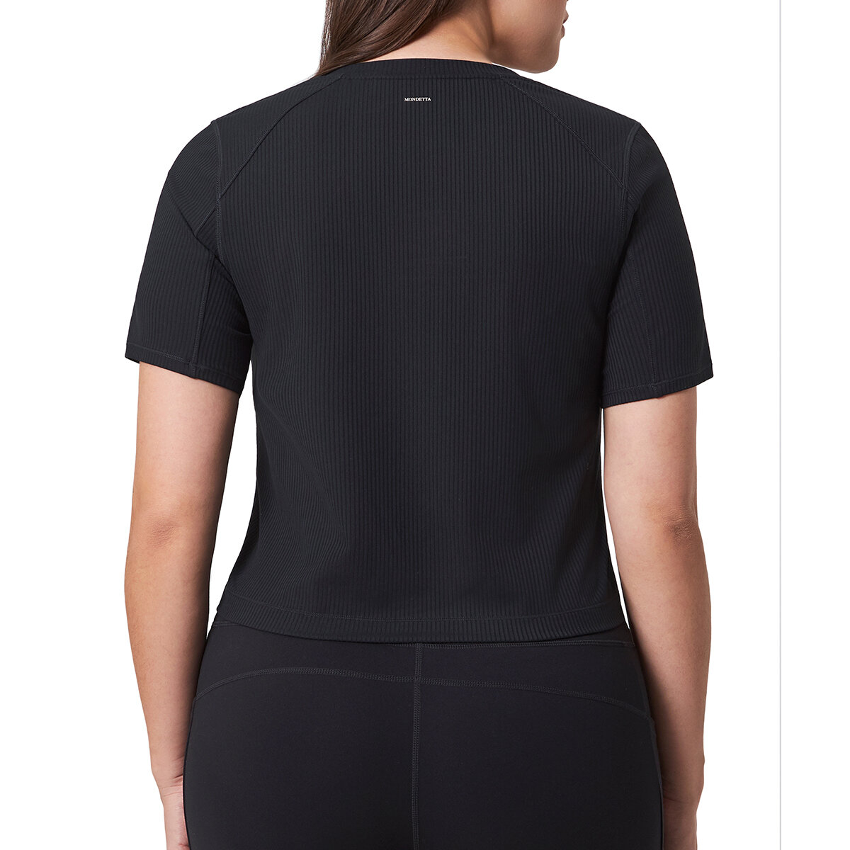 Mondetta Blusa de ejercicio para Dama Negro Mediana