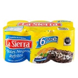 La Sierra Frijoles Refritos Negros 6 pzas de 580 g