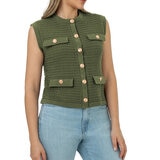 BLANKNYC Chaleco punto para Dama Verde Chica