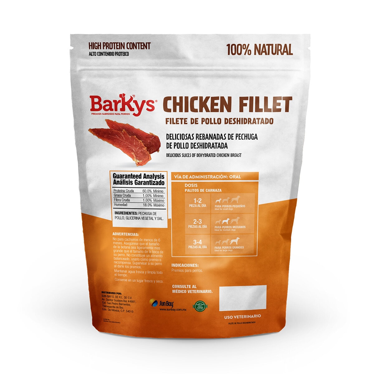 BarKys Filete de Pollo Deshidratado para Perros 500 gr