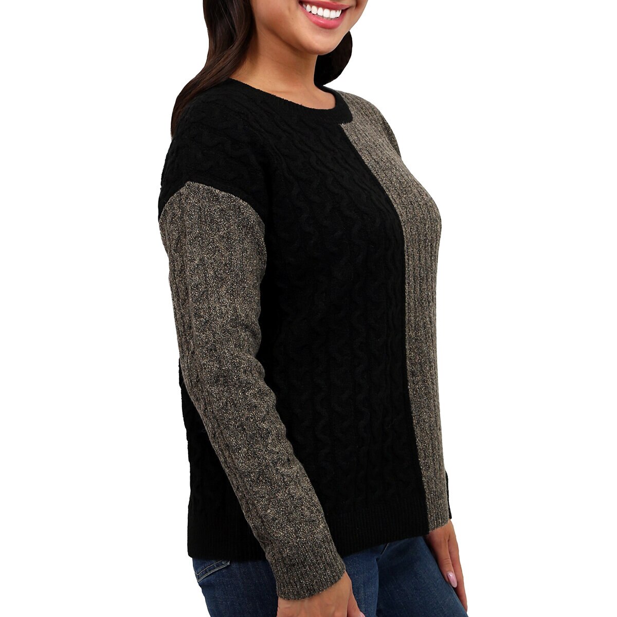 Leo & Nicole Suéter para Dama Negro Grande