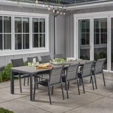 Sunvilla, Dark Forest Comedor Expandible de 9 Piezas para Patio