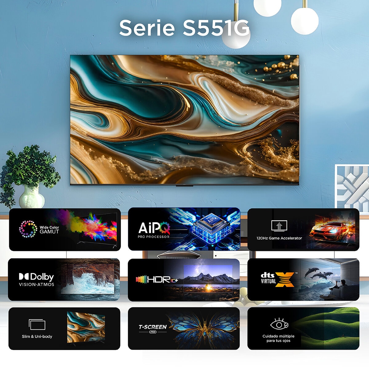 TCL Pantalla 55" 4K UHD Google TV