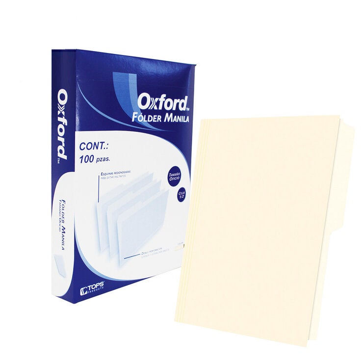 Oxford Folder Manila Tamaño Oficio 500 Piezas Oxford Folder Manila Tamaño Oficio 500 Piezas