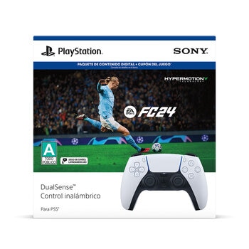 Play Station 5: DualSense Control Inalámbrico - Blanco + EA SPORTS FC  24