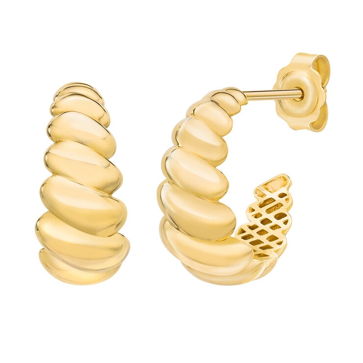 Aretes, Oro Amarillo de 14K Aretes, Oro Amarillo de 14K