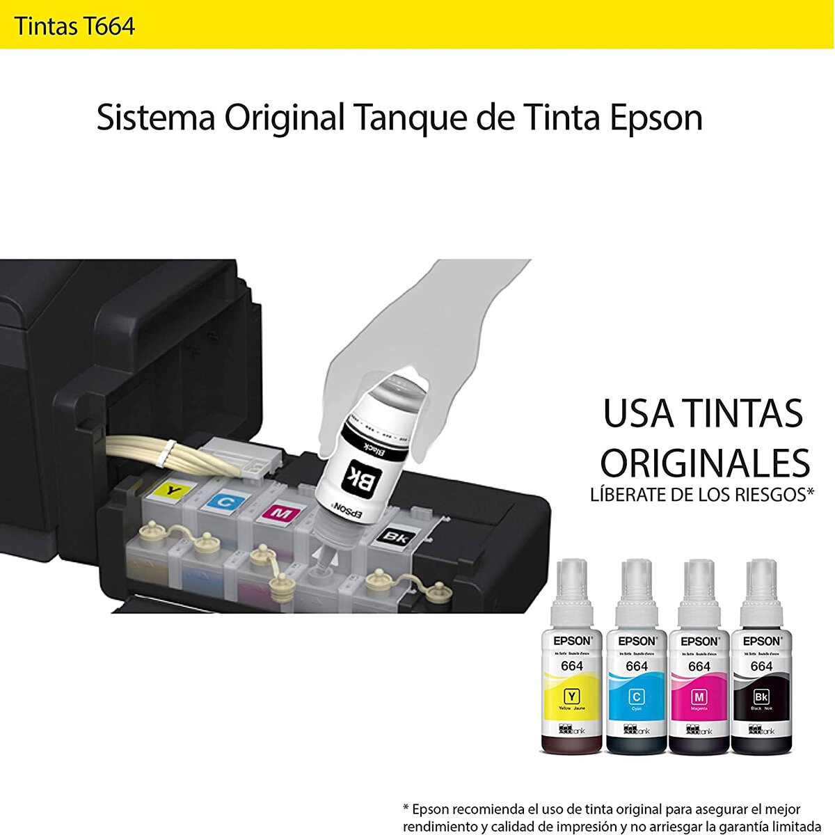Epson Paquete de 3 Tintas Ecotank 664
