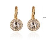 Mayfer, Juego Dorado de Arete y Collar con Dije, con Cristal Austríaco