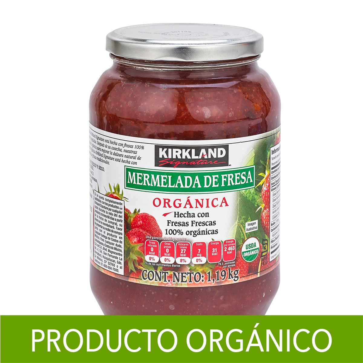 Kirkland Signature Mermelada de Fresa Orgánica 1.19 kg