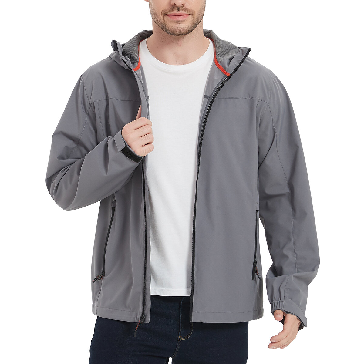 Hawke & Co Chamarra para Caballero Gris Grande