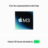 Apple MacBook Air 13" Chip M3 512GB Gris Espacial CPU de 8 núcleos GPU de 10 núcleos Memoria unificada de 24GB