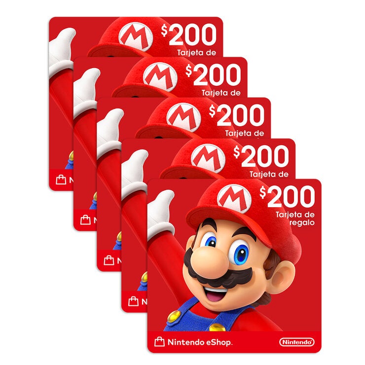 Nintendo Cinco Certificados Digitales de $200 c/u Nintendo Cinco Certificados Digitales de $200 c/u