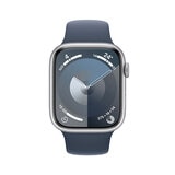 Apple Watch S9 (GPS) Caja de aluminio plata 45mm con correa deportiva Azul tempestad