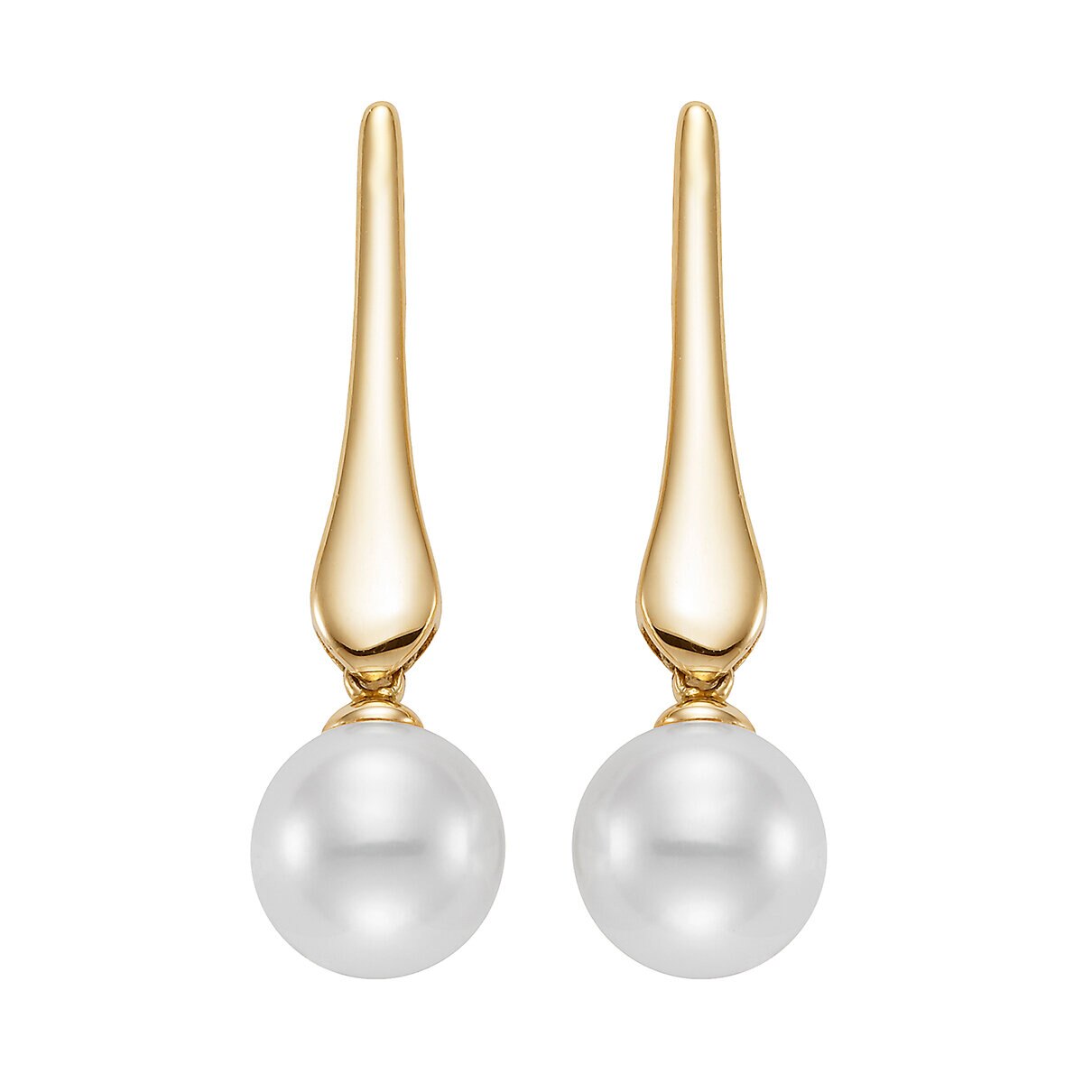 Aretes de Perlas Cultivadas, Oro Amarillo de 14K