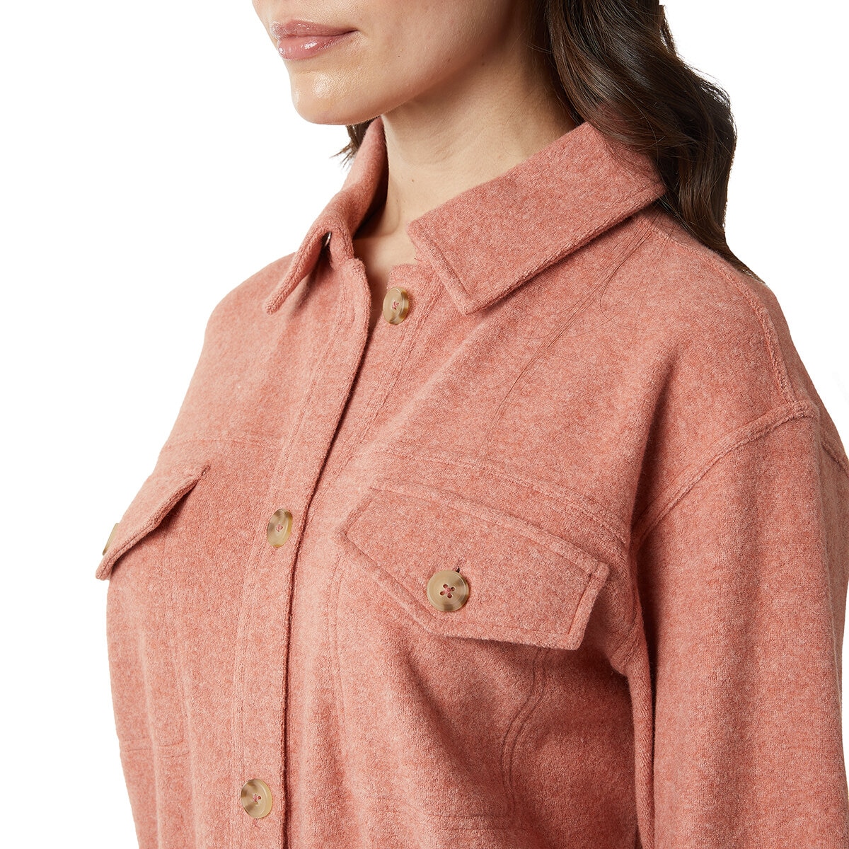 32 Degrees Heat Sobre camisa para Dama Rojo Chica