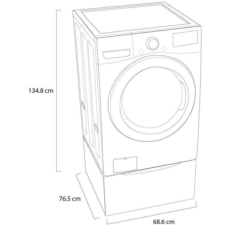 Lavasecadora 22 Kg / 13 Kg LG con pedestal Costco México
