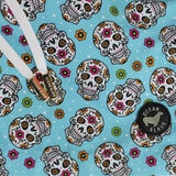 Ocean Slave, Traje de Baño Modelo Calaveras Baby Blue, para Caballero en Varias Tallas