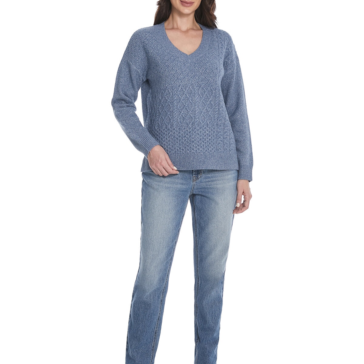 Frye Suéter para Dama Azul Extra Grande Frye Suéter para Dama Azul Extra Grande