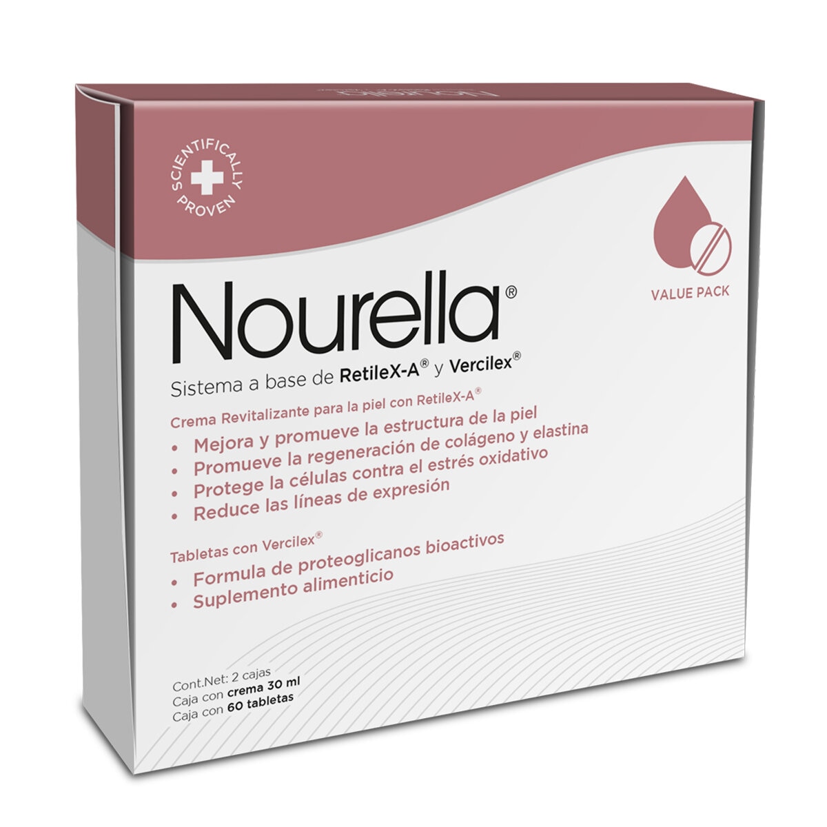 Nourella Kit Crema Tubo 30 mL + Caja Con 60 Tabletas