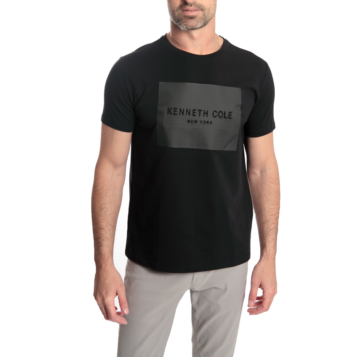 Kenneth Cole Playera para Caballero Extra Grande Negro