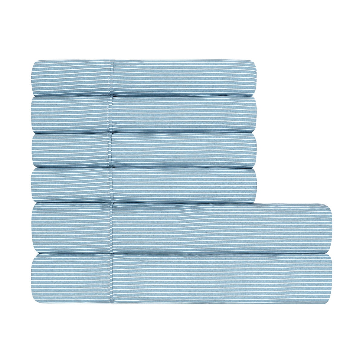 South Point Home Fashions, Juego de Sábanas Queen 6 Piezas, Thin Stripe Blue