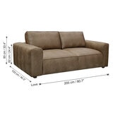 Muebles Liz, Gauss, Loveseat Color Café