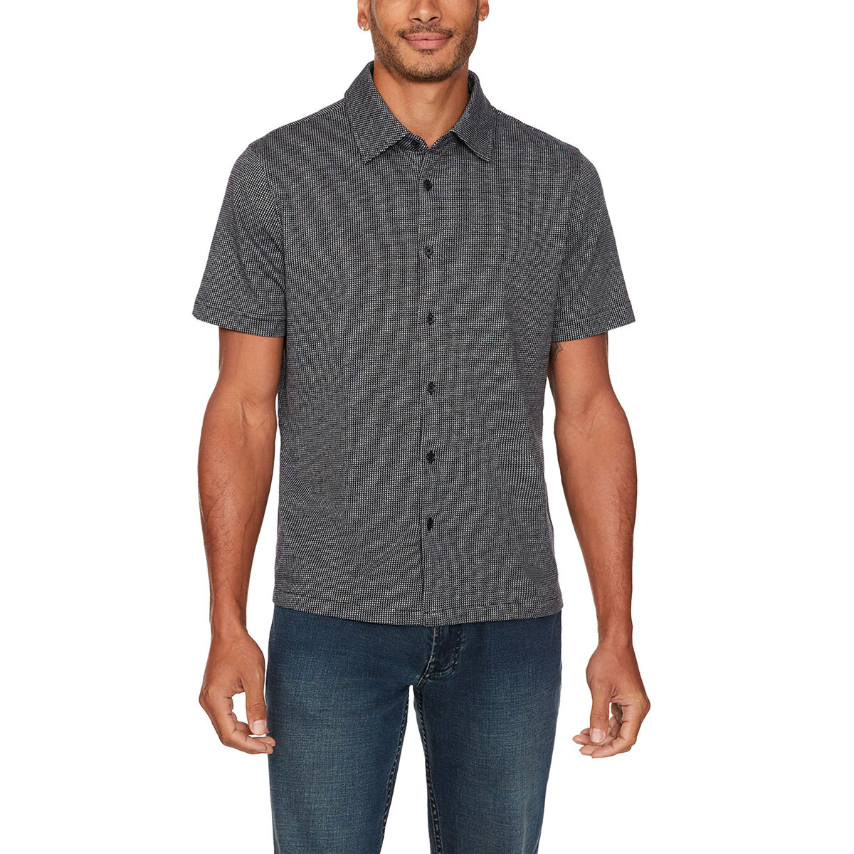 Buffalo David Bitton Camisa para Caballero Negro Extra Grande