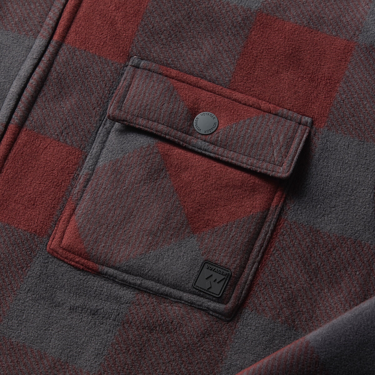 Voyager Chamarra tipo camisa para Caballero Rojo EE Grande