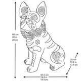 Figura Decorativa Día de Muertos, Bulldog Francés