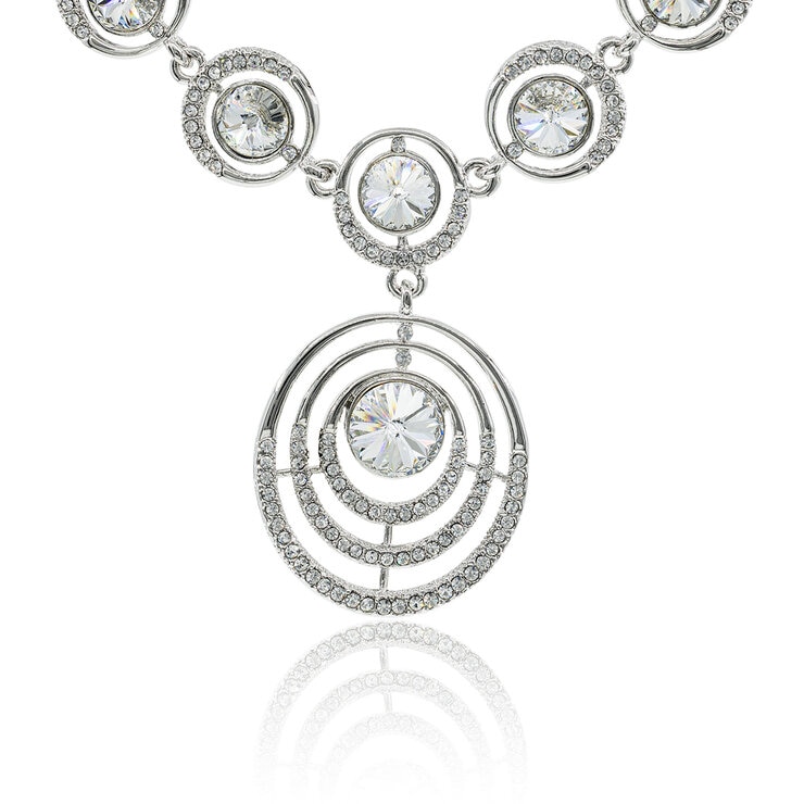 Mayfer, Juego de Collar y Aretes, Diseño Elegante, con Cristal Austríaco Mayfer, Juego de Collar y Aretes, Diseño Elegante, con Cristal Austríaco