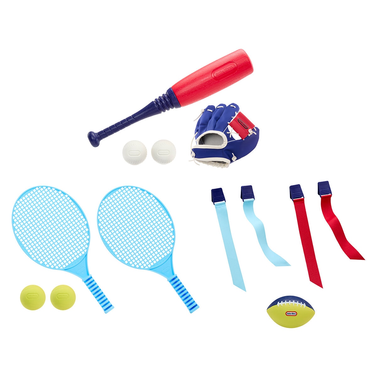 Litlle Tikes, Set deportivo Triple: Béisbol, Tenis y Fútbol Bandera