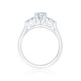 Anillo de Compromiso, 0.98 ctw Diamantes, Oro Blanco de 14K Anillo de Compromiso, 0.98 ctw Diamantes, Oro Blanco de 14K