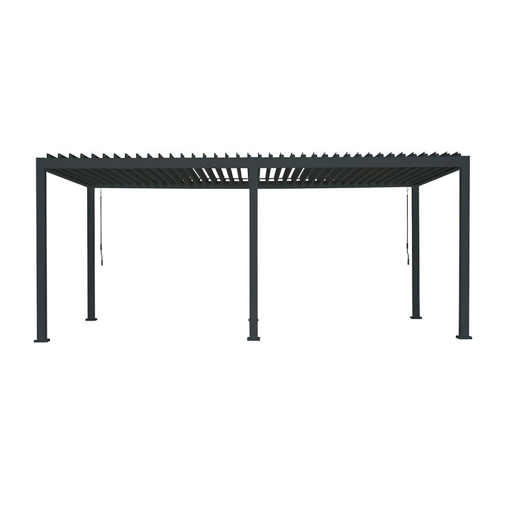 Zhengte, Pérgola de Aluminio de 3m x 6m, Color Negro