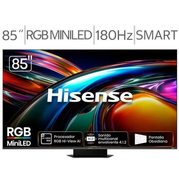 Hisense Pantalla 85" RGB Miniled 4K Smart TV Hisense Pantalla 85" RGB Miniled 4K Smart TV