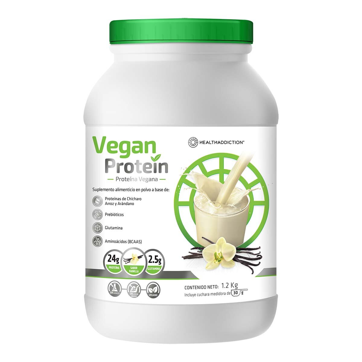  Vegan Protein Proteína Vegana Sabor Vainilla 1.2 kg
