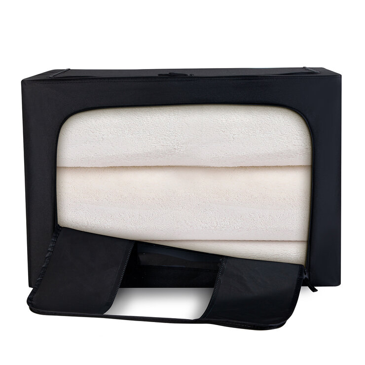 AG Box, Set de 2 Cajas Flexibles de Almacenamiento Negras