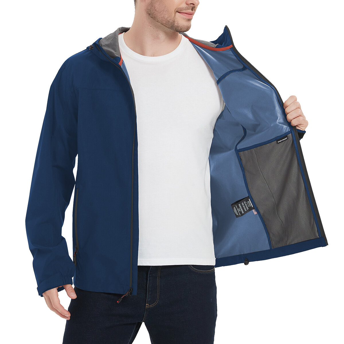 Hawke & Co Chamarra para Caballero Azul Mediana