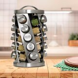 Kamenstein Especiero Giratorio de Acero Inoxidable con 20 Frascos y Especias