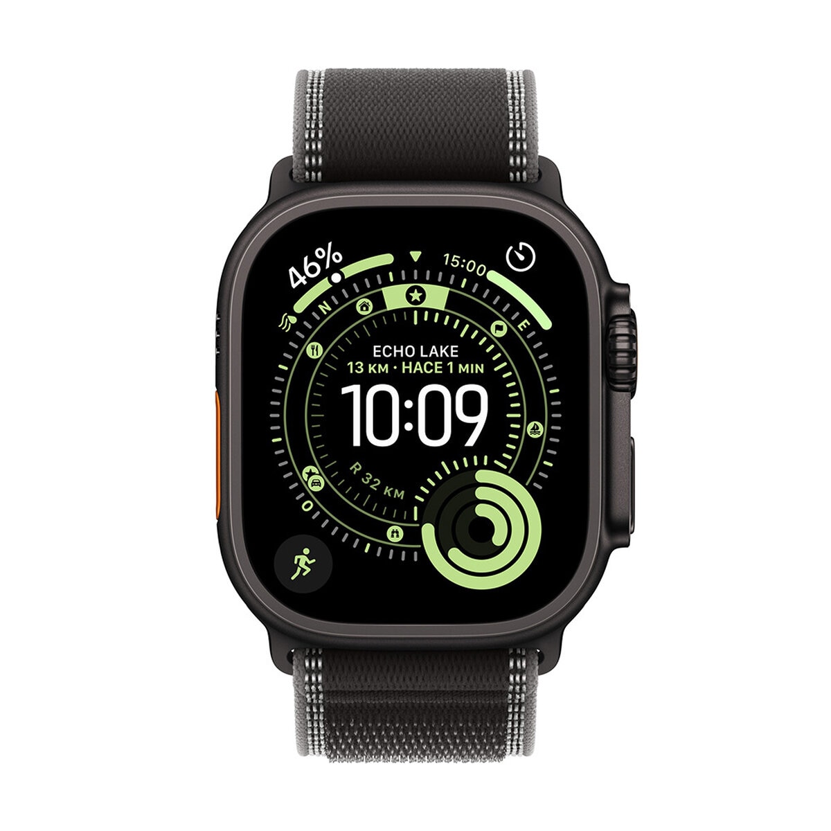 Apple Watch Ultra 3 (GPS + Celular) 49mm Titanio Negro + Correa Trail Negro Carbon - Talla M/L