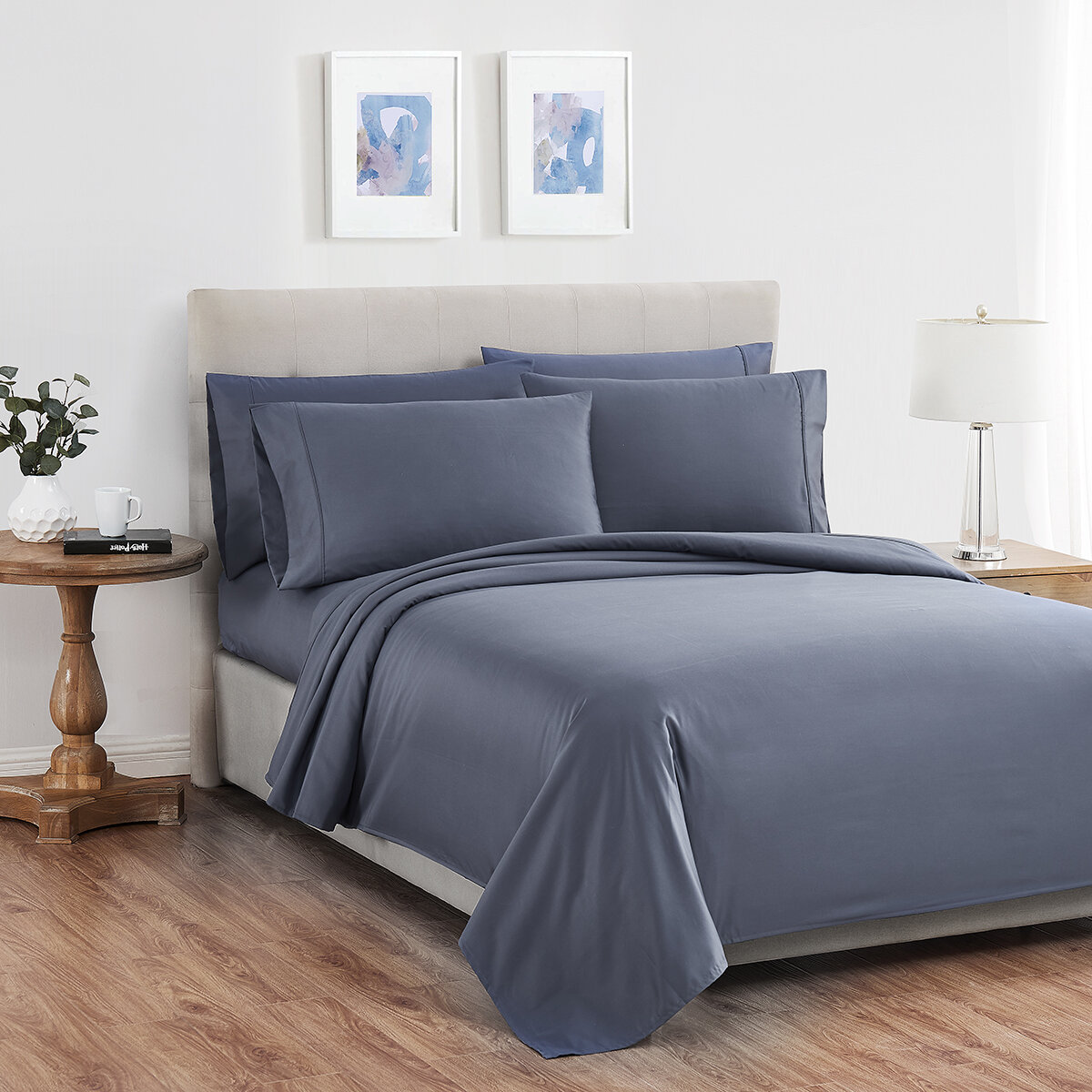 Kirkland Signature Juego de Sábanas Queen 6 piezas azul