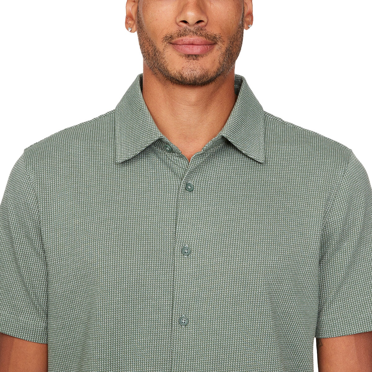 Buffalo David Bitton Camisa para Caballero Verde EE Grande