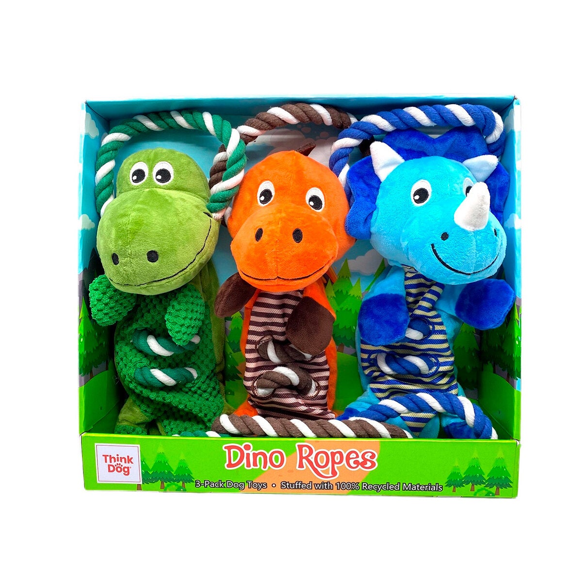 Think Dog Juguete para Perro Dino Ropes 3 pzas | Costco M...