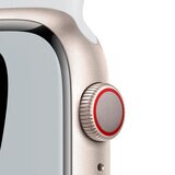 Apple Watch Nike S7 (GPS+Celular) Caja de aluminio blanco estrella 45mm con correa deportiva platino puro/negra