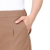 Nicole Miller Original Shorts Tipo Lino para Dama Café Grande