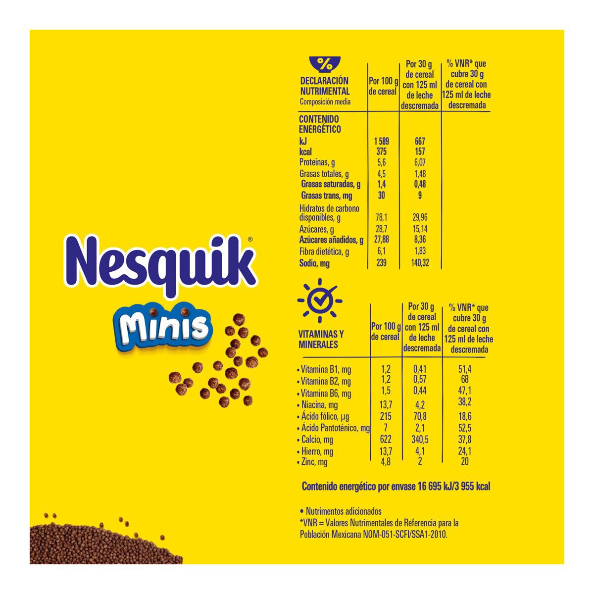 Nesquik Minis Cereal Sabor a Chocolate 1 kg