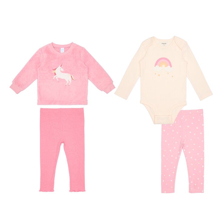 Pekkle Conjunto 4 piezas para Bebés Varias Tallas y Colores