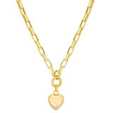 Collar con Dije de Corazón, Roro Amarillo 14k Collar con Dije de Corazón, Roro Amarillo 14k